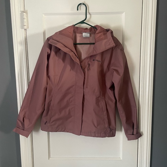 Columbia Jackets & Blazers - NWOT Columbia Women's Pink Hooded Hikebound II Rain Jacket Size Small